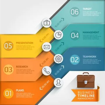 Timeline infographic template. Vector illustration. Stock Illustration