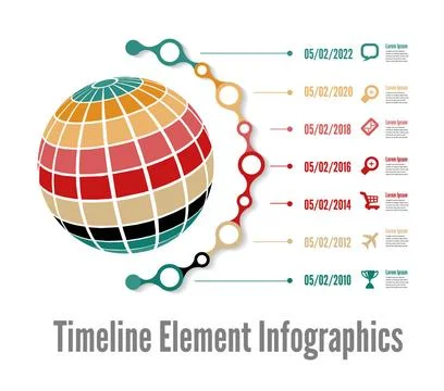 Timeline infographic Timeline element vector infographic on white backgrou... Stockfoto's