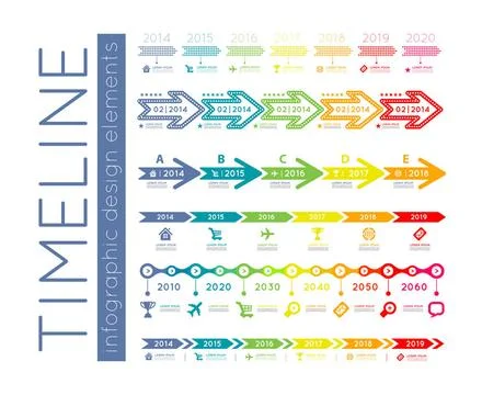 Timeline infographic Timeline element vector infographic on white backgrou... Stock Photos