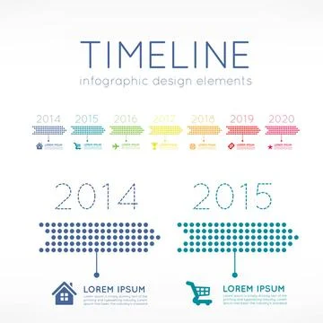 Timeline infographic Timeline element vector infographic on light grey bac... 写真素材