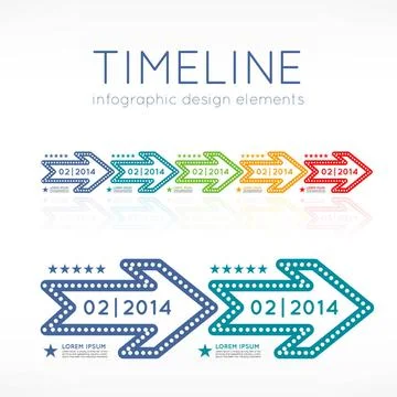 Timeline infographic Timeline element vector infographic on light grey bac... 写真素材