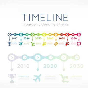 Timeline infographic Timeline element vector infographic on light grey bac... Stockfoto's