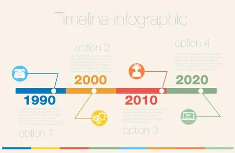 Timeline infographic. vector design template. 스톡 일러스트