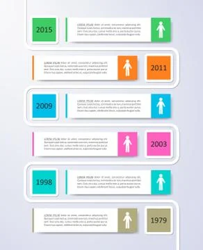 Timeline infographic vector design template Stock Illustration