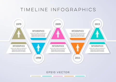 Timeline infographic vector design template Stock Illustration