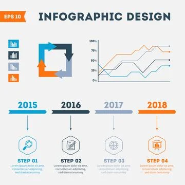Timeline infographic vector design template Stock Illustration
