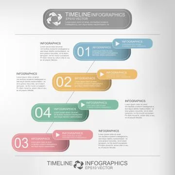 Timeline Infographic, Vector Stock Illustration