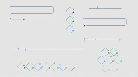 Timeline for infographics on alpha channel Stock Footage 111456173
