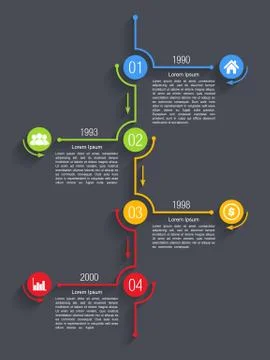 Timeline Infographics Design Stock Illustration