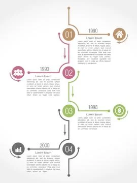 Timeline Infographics Design Template Stock Illustration