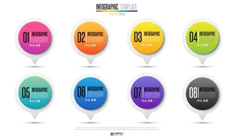 Timeline Infographics Design Template Illustrazione stock