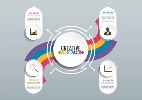 Timeline infographics design vector and marketing icons can be used for workf Stock Illustration