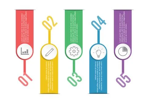 Timeline infographics design, workflow or process diagram, flowchart, vecto.. Stock Illustration