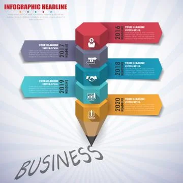 Timeline infographics with icons set. vector. illustration. Stock Illustration