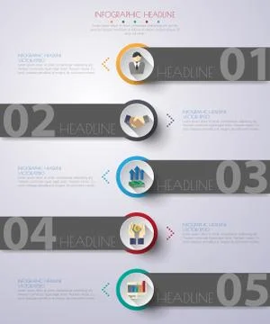 Timeline infographics with icons set. vector. illustration. Stock Illustration