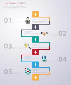 Timeline infographics with icons set. vector. illustration. Stock Illustration