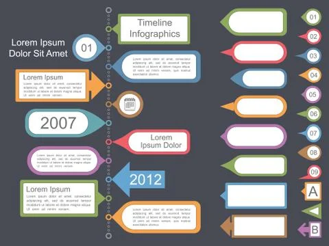 Timeline Infographics Stock-Illustration