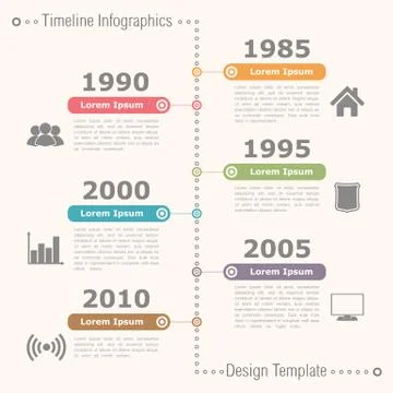 Timeline Infographics 스톡 일러스트