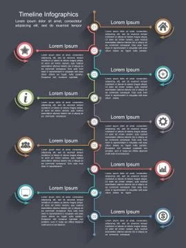Timeline Infographics Stock Illustration