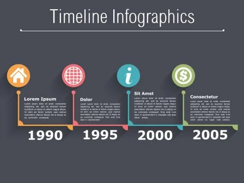 Timeline Infographics Stock-Illustration