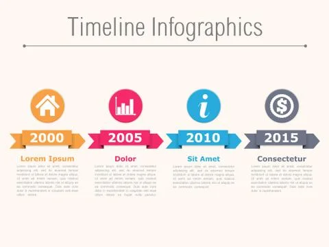 Timeline Infographics Stock Illustration