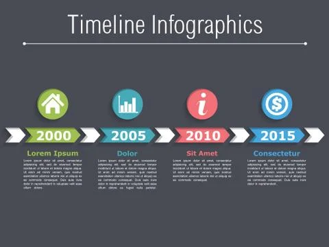 Timeline Infographics Stock Illustration