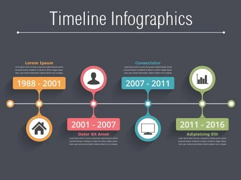 Timeline Infographics Stock-Illustration