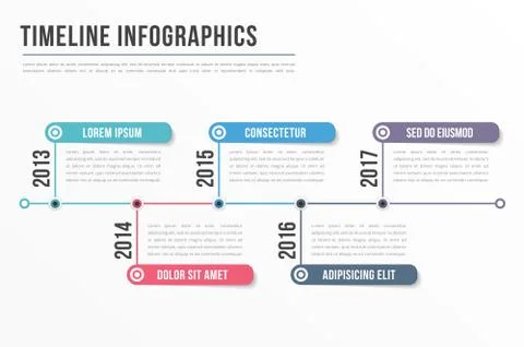 Timeline Infographics Stock-Illustration