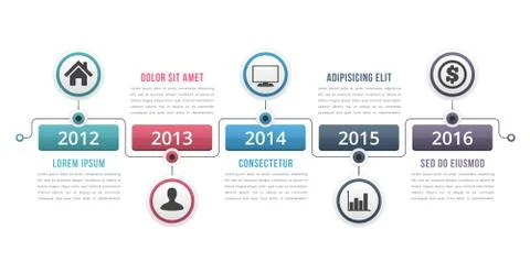 Timeline Infographics Stock Illustration