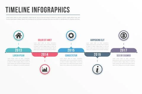 Timeline Infographics Stock-Illustration