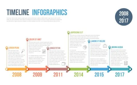 Timeline Infographics Stock Illustration