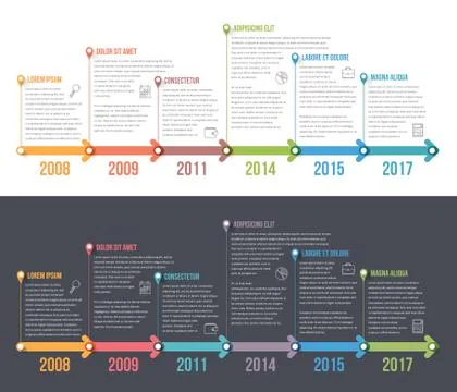 Timeline Infographics Stock Illustration