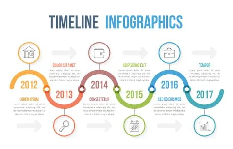 Timeline Infographics Stock Illustration