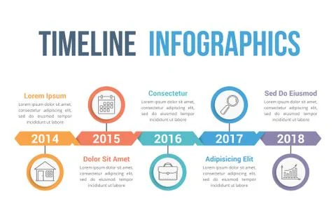 Timeline Infographics Stock Illustration