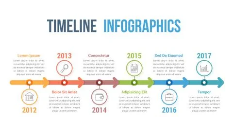 Timeline Infographics Stock-Illustration