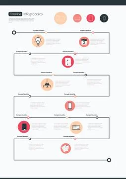 Timeline Infographics Ilustração Stock