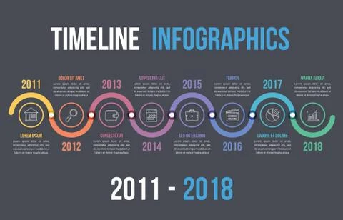 Timeline Infographics Stock Illustration