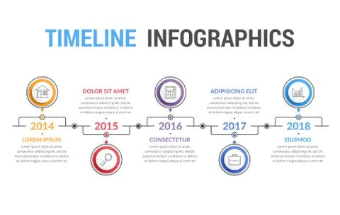 Timeline Infographics Stock Illustration