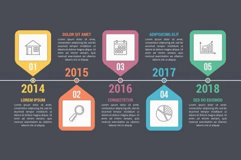 Timeline Infographics Stock Illustration