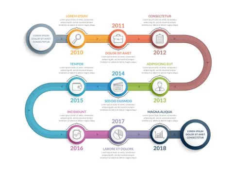 Timeline Infographics Stock Illustration