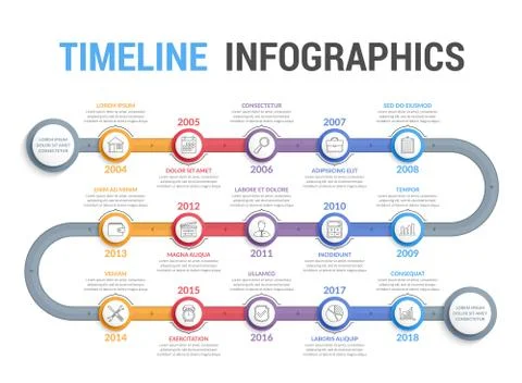Timeline Infographics Stock Illustration