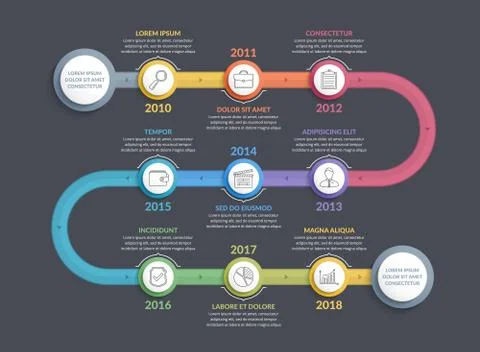 Timeline Infographics Stock Illustration