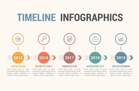 Timeline Infographics Stock Illustration