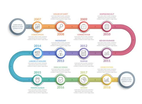 Timeline Infographics Stock Illustration