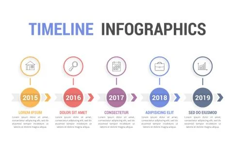 Timeline Infographics Stock Illustration