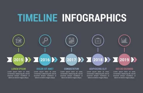 Timeline Infographics Stock Illustration