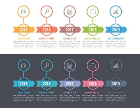 Timeline Infographics Stock Illustration