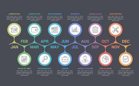 Timeline Infographics Stock Illustration