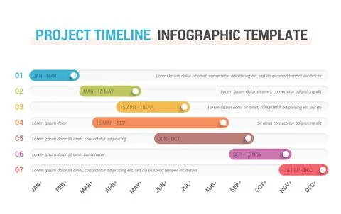 Timeline Infographics Illustrazione stock