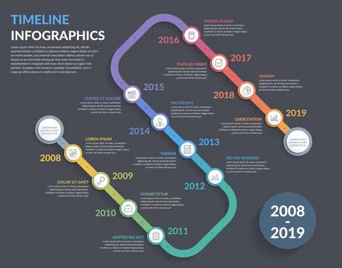 Timeline Infographics Stock Illustration